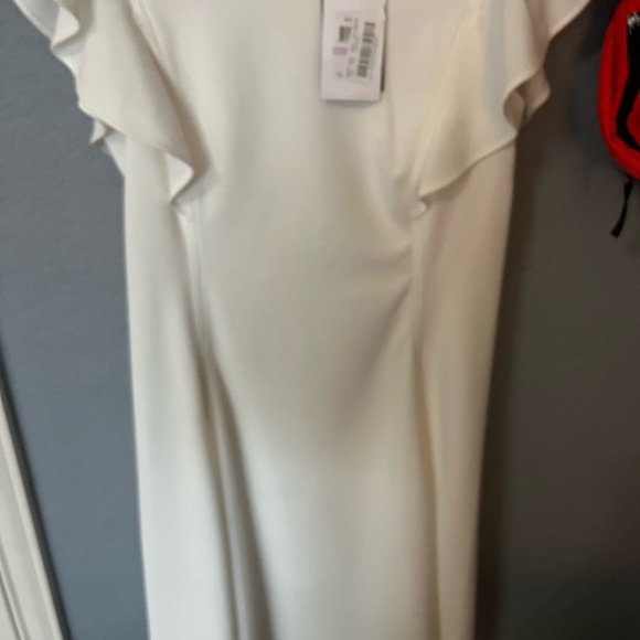 DKNY White Ruffle Sleeve Dress - Picture 6 of 6